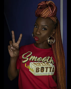 Smooth Like Butta Red T-shirt (Creme)