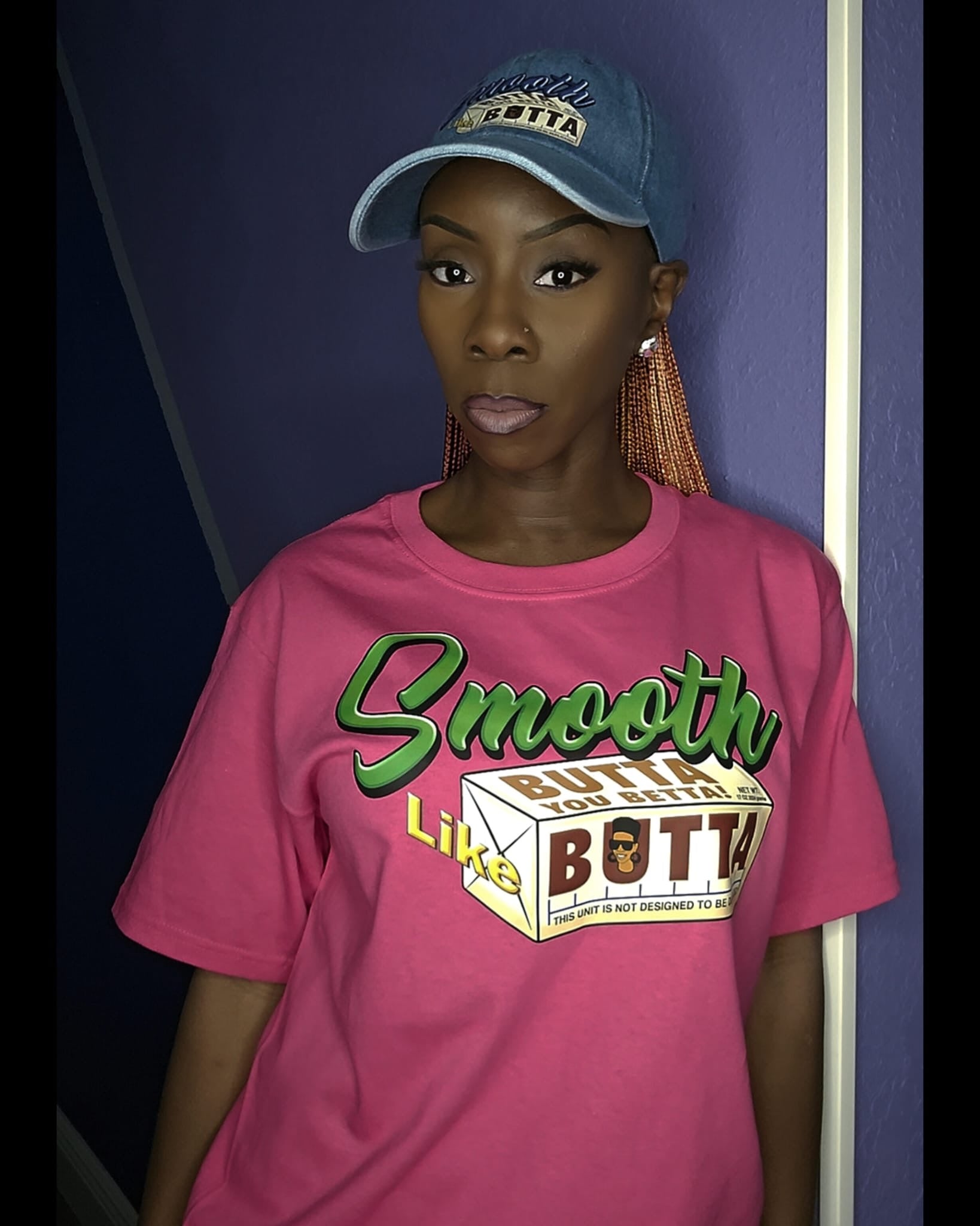 Smooth Like Butta Pink T-shirt (Green)