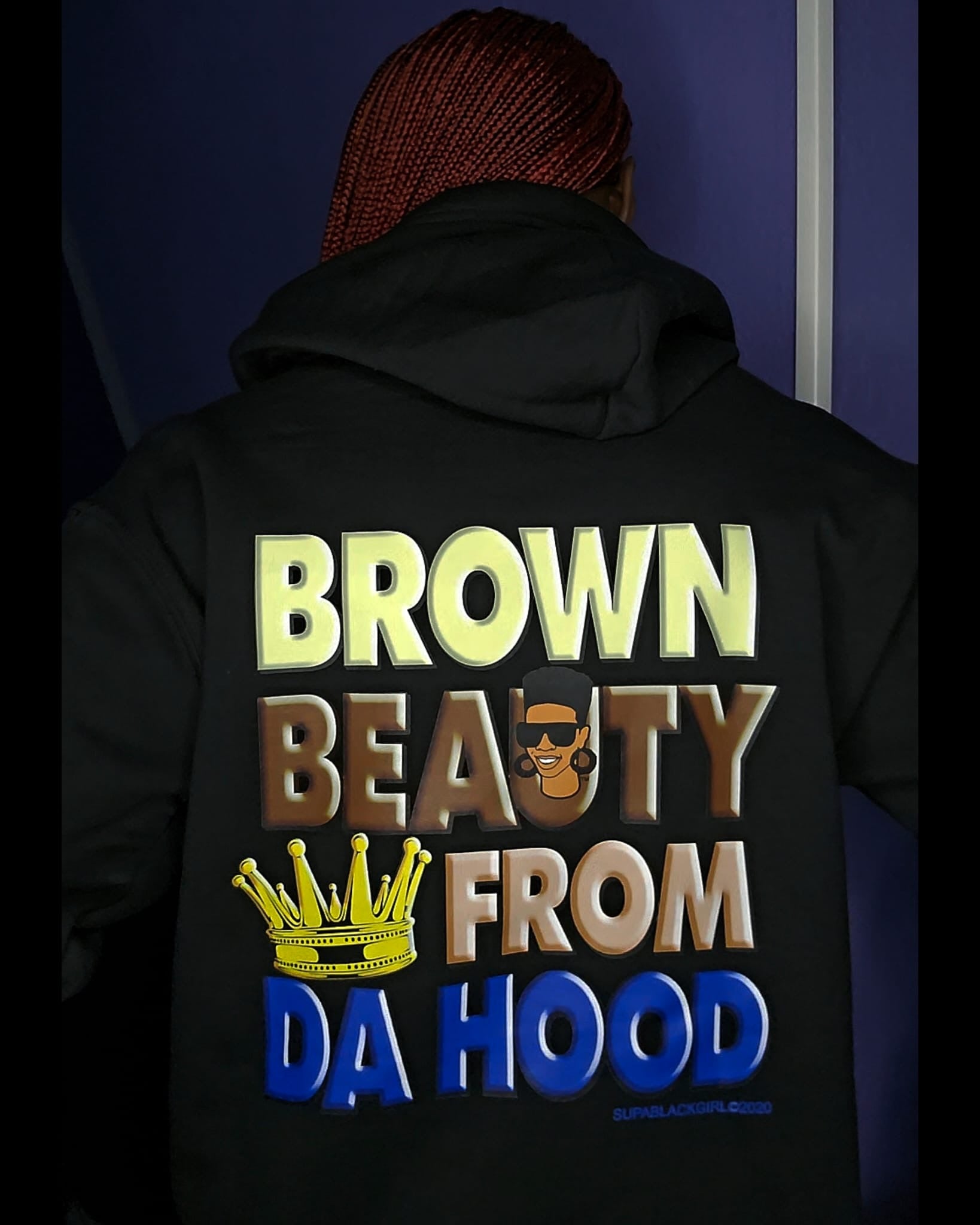 Smooth Like Butta Black Sweatshirt (Blue)