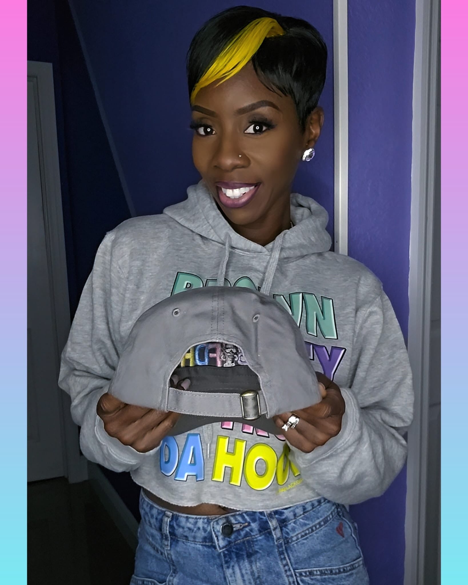 Brown Beauty From Da Hood Embroidered Hat