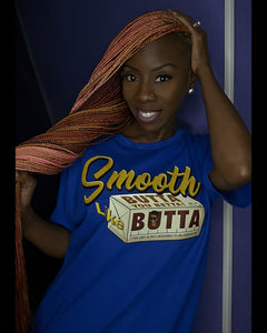 Smooth Like Butta Royal Blue T-shirt (Yellow)